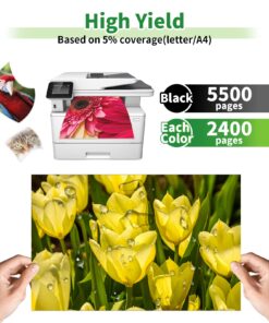 CAIRE Compatible Toner Cartridge Replacement for Phaser 6510 Toner Xerox Phaser 6510 Xerox WorkCentre 6515 (1 Black 106R03480, 1 Cyan 106R03477, 1 Magenta 106R03478, 1 Yellow 106R03479, 4-Pack) 9 71ju9x9dnrL