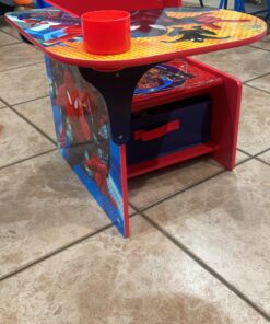 Delta Children Chair Desk With Storage Bin - Greenguard Gold Certified, Spider-Man, Arm Rest, Cushion Availability, Engineered Wood 32 71juBUNMT0L
