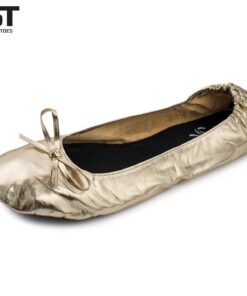 Alternative view of Women's Foldable Portable Travel Ballet Flat Roll Up Slipper Shoes Large Gold