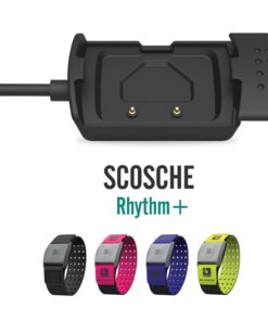 Alternative view of Scosche Rhythm+ Heart Rate Monitor Charger Dock, MoKo Replacement USB Charge Cradle Dock Charger with 1M Charging Cable for Scosche Rhythm+ Heart Rate Monitor Armband, Black