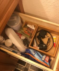 Seville Classics Bamboo Premium Organizer Storage Bins for Kitchen Silverware, Pantry, Closet, Office Desk, Pens, Utensils, Makeup, K Cup, Bamboo, Bin Set (5 Piece) Bin Set (5 Piece) 37 71jvbInSZ8L