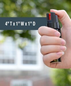 SABRE Advanced Pepper Spray, 3-in-1 Formula Contains Maximum Strength Pepper Spray, CS Military Tear Gas and UV Marking Dye, Compact Belt Clip for Easy Carry and Fast Access, 35 Bursts Black 31 71jwGboXa9L