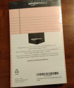 Amazon Basics Narrow Ruled 5 x 8-Inch Lined Writing Note Pads, 6 Count (50 Sheet Pads), Multicolor 5-Inch by 8-Inch 40 71jwe4 AR7L