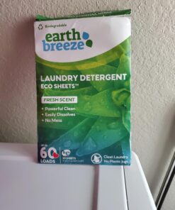 Earth Breeze Laundry Detergent Sheets - Fresh Scent - No Plastic Jug (60 Loads) 30 Sheets, Liquidless Technology… Fresh Scent, 1 Pack 29 71jwjzjzEyL
