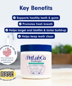 PetLab Co. ProBright Dental Powder for Dogs - Tailored Teeth Cleaning Made Easy – Formula Tailored for Small-Sized Dogs Small Dogs 16 71jwv0EalEL