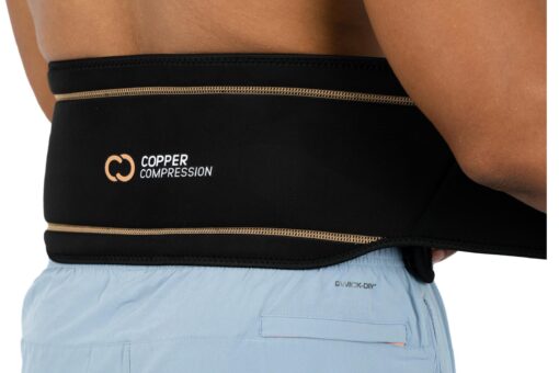 Copper Compression Back Brace - Copper Infused Orthopedic Lower Lumbar Support Belt. Relieves Muscle & Ligament Strain, Arthritis, Osteoporosis, Hernia, Ruptured Disc, Sciatica, Scoliosis, Fits Men & Women Small/Medium (Pack of 1)