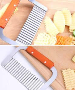 2PCS Stainless Steel Wavy and Straight Soap Mold Loaf Potato Vegetable Cutter Cutting Tool 2PCS Wavy+Straight 17 71jyof218bL
