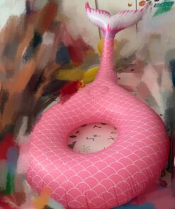 Jasonwell Giant Inflatable Mermaid Tail Pool Float with Fast Valves Summer Beach Swimming Pool Party Lounge Raft Decorations Toys for Adults Kids (Pink) Pink - XL 40 71jyz4pjXaL