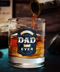 Luka Tech Gifts For Dad From Son Daughter, Vintage Whiskey Glass Tumbler 11oz with 3D Metal Badge,Unique Birthday Gifts for Dad,Men,Grandpa,Father,Fathers Day 9 71jzGRAnOjL