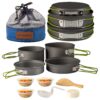 Wealers Camping Cookware 11 Piece Outdoor Mess Kit Backpacking| Trailblazing add on | Compact| Lightweight| Durable with Chef Pots, Bowls, Utensils and Mesh Carry Bag Included (11 Piece Set) 38 71k AdEjkL