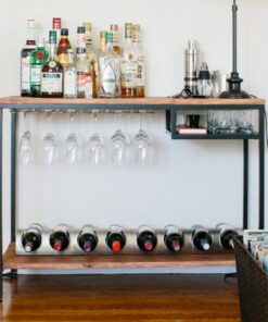 Huji Durable Under Cabinet Stemware Rack Storage Organization (1 Pack, Chrome) 1 15 71k05CK4lL