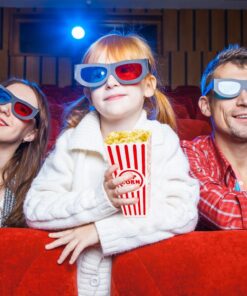 Novelty Place Plastic Red White Striped Classic Popcorn Containers for Movie Night - 7.8 inch Tall x 3.8 inch Square (4 Pack) 4 23 71k0BYjpiWL