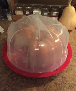 Nordic Ware Bundt Cake Keeper, Plastic, 13 in L X 12 in W X 7 in H, Red 42 71k0GONRTLL