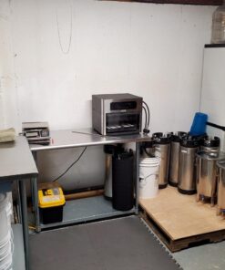 GRIDMANN NSF Stainless Steel Work & Prep Table 48 x 24 Inches with Caster Wheels and Under Shelf for Restaurant, Home, Hotel 48 in Long x 24 in Deep 30 71k0YusecoL