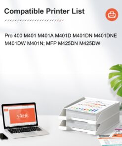 v4ink 2PK Compatible Toner Cartridge Replacement for HP 80X CF280X CF280A Toner Ink High Yield for HP Pro 400 M401 M401a M401d M401dn M401dne M401dw M401n MFP M425dn M425dw Printer 8 71k0m38yJML