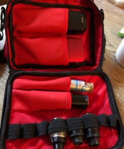 Empty Multi-Functional Carrying case with Non Slip Elastic Bands for Storing RDA RTA Tank and Mod Batteries and Coil Tools and Liquid Bottles(Red) Red 25 71k1chy26YL