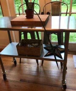 GRIDMANN NSF Stainless Steel Work & Prep Table 48 x 24 Inches with Caster Wheels and Under Shelf for Restaurant, Home, Hotel 48 in Long x 24 in Deep 33 71k28R5v4vL 2