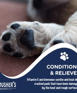 Musher's Secret Dog Paw Wax 60 g (2.1 oz) - Moisturizing Dog Paw Balm that Creates an Invisible Barrier That Protects and Heals Dry Cracked Paws - All-Natural with Vitamin E and Food-Grade Ingredients 2.1 Ounce (Pack of 1) 30 71k29Lt maL
