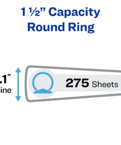 Avery Economy Showcase View 3 Ring Binder, 1.5" Round Rings, 1 Black Binder (19650) 1.5" STORAGE 7 71k2TmUYl9L