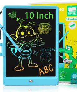 KOKODI LCD Writing Tablet, 10 Inch Colorful Toddler Doodle Board Drawing Tablet, Erasable Reusable Electronic Drawing Pads, Educational and Learning Toy for 3-6 Years Old Boy and Girls Blue 10in 23 71k2avlNbL