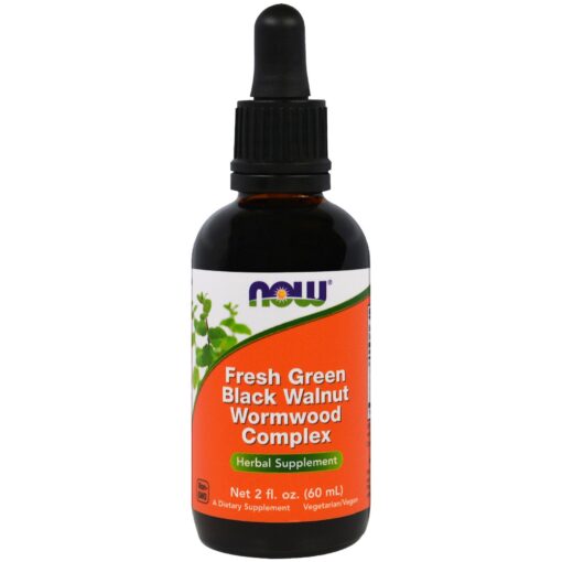 Now Foods Fresh Green Black Walnut Wormwood Complex, 2-Ounce (Pack of 2)