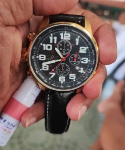 Invicta Men's I-Force Left Handed Quartz Watch with Leather Strap, Black (Model: 3330) 31 71k352lVjTL