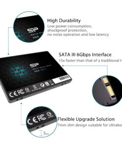 Silicon Power 4TB SSD 3D NAND A55 SLC Cache Performance Boost SATA III 2.5" 7mm (0.28") Internal Solid State Drive (SP004TBSS3A55S25) 3D NAND (4TB) 15 71k3HWPxUqL
