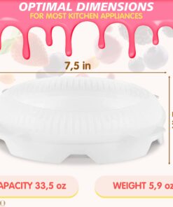 Alternative view of HYQO 3D Silicone Cake Molds for Baking - Silicone Baking Mold Round Cake Pans Brownie Pan with Lid Cake Mold - Mini Cheesecake Molds Non Stick Baking Pan Set Cake Mousse Circle Chocolate Molds Round 3D Silicone Cake Mold