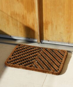 Rubber-Cal 10-100-514 Herringbone Outdoor Scraper Door Mat, 18 by 30-Inch, Brown 20 71k43euQLJL
