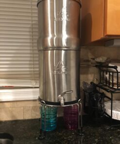 Medium Berkey Base Stainless Steel Stand Raises Your Big Berkey Water Filter System 6" Above Countertop for Easier Dispensing of Filtered Water Medium - 9" Diameter Fits Big Berkey 18 71k4XvfFNgL