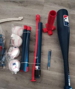 Franklin Sports Grow-with-Me Kids Baseball Batting Tee + Stand Set for Youth + Toddlers - Youth Baseball, Softball + Teeball Hitting Tee Set for Boys + Girls Grow With Me Tee - MLB Baseball 42 71k4hUMgHgL
