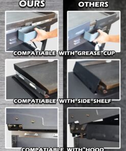 Wind Guards for Blackstone 36 Inch Griddle, Blackstone Griddle Accessories, Stainless Steel Magnetic Wind Screen, Compatible with Rear Grease Cup, Hood and Side Shelf, Gas Saving, Silver For 36" Blackstone Griddle 34 71k4nn1lVrL