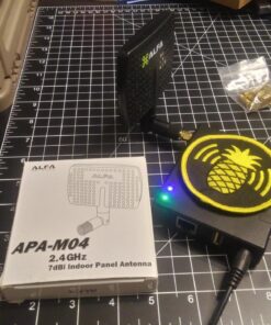 Alfa 2.4HGz 7dBi RP-SMA Panel Screw-On Swivel Antenna Netwrok Adaptors - Also Works for 3DR Solo Drone, DJI Phantom 3 Drone, Yuneec Typhoon H ST16 Controller, adds Range 33 71k5Z5ICNBL