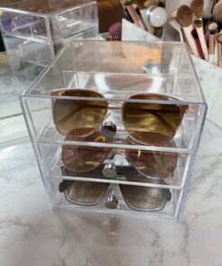 iDesign Plastic Divided 3-Drawer Vanity & Countertop Organizer – 7" x 6.5" x 6.5”, Clear 3 Drawer 51 71k5vkjhkBL