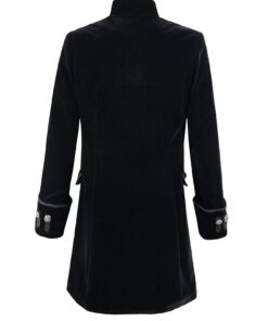 Alternative view of DarcChic Mens Velvet Goth Steampunk Victorian Frock Coat 3X-Large Black