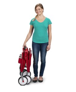 Radio Flyer 3-In-1 EZ Folding, Outdoor Collapsible Wagon for Kids & Cargo, Red Folding Wagon Canopy 54 71k6zgUPcSL
