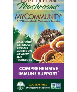 Host Defense, MyCommunity Capsules, Advanced Immune Support, Mushroom Supplement with Lion’s Mane and Reishi, Unflavored, 120 120 Count (Pack of 1) Standard Packaging 36 71k748tAUUL