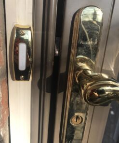 Broan-NuTone PB7LPB Doorbell, Lighted Pushbutton for Home, 1" x 0.75" x 2.875", Polished Bronze Polished Brass 8 71k7ixAIamL