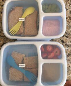 Leakproof, 3 Compartment, Bento Lunch Box, Airtight Food Storage Container (1 Pc) - Blue 45 71k8DG3JsKL