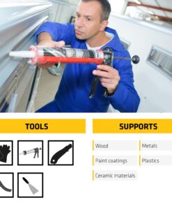Sika Sikaflex-221 - Black - Multi-purpose polyurethane sealant/adhesive - Creates permanent elastic seal - Sandable/paintable - Non-corrosive - 10.1 fl oz Compact 14 71k8QM9HcbL
