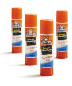 Elmer's All Purpose School Glue Sticks, Clear, Washable, 4 Pack, 0.24-ounce sticks Standard Stick 4 Count 15 71k8UldrVKL
