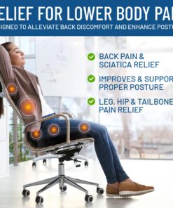 Everlasting Comfort Seat Cushion for Lower Back Pain Relief - Enhances Posture & Support, Provides All-Day Comfort - Non-Slip Tailbone Pain Relief Cushion - Multi-Use Car, Gaming, Office Chair Cushion Black (Flagship Cushion) The Original Memory Foam 22 71k8bMT0eL