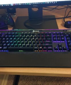 Corsair K95 RGB Platinum Mechanical Gaming Keyboard - 6x Programmable Macro Keys - USB Passthrough & Media Controls - Fastest Cherry MX Speed - RGB LED Backlit - Aluminum Finish Gunmetal 34 71k9Kf37xmL 1