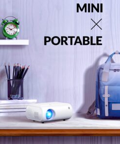 Mini Projector, CLOKOWE 2023 Upgraded Portable Projector with 9000 Lux and Full HD 1080P, Movie Projector Compatible with iOS/Android Phone/Tablet/Laptop/PC/TV Stick/Box/USB Drive/DVD/Game Console 30 71k9QTRi1mL