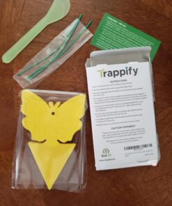 Trappify Sticky Gnat Traps for House Indoor - Yellow Fruit Fly Traps for Indoors/Outdoor Plant - Insect Catcher White Flies, Mosquitos, Fungus Gnat Trap, Flying Insects - Disposable Glue Trapper (12) 12 60 71k9kSsMAL