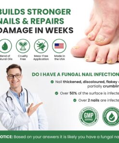 Toenail Renewal Solution Extra Strength Care for Toe Nail & Fingernails - Nail Repair Solution for Thick, broken, Discolored Nails - Renews Damaged Cracked Ingrown Toenail - Tea Tree Oil for Healthier and Extra Strength Nails - Made In USA 0.50 Fl Oz 42 71k9lrkqL
