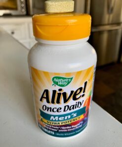 Nature's Way Alive! Men's Daily Ultra Potency Complete Multivitamin, High Potency B-Vitamins, Supports Energy Metabolism*, 60 Tablets 30 71kAhwnKXqL