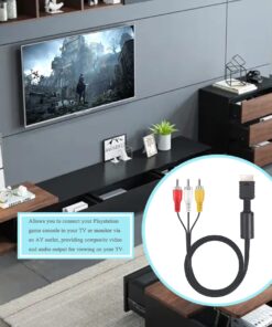 JINHEZO Playstation 3 Audio Video Cables - Game Console Component Accessories Connection Cord, RCA AV to TV Cable for Playstation, PS 1, PS 2, PS 3, Slim 2, Slim 3, 6 feet 1 Pack (Not HDMI) 15 71kBDvWbAL