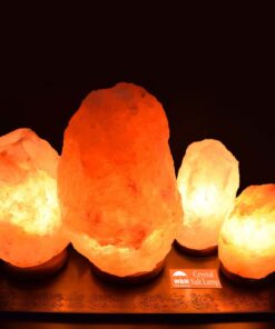 Himalayan Glow HS-1003 Himalayan Hand Carved Crystal Salt Lamp with Wooden Base, 6-7 LBS, Pink 47 71kBMJL73HL