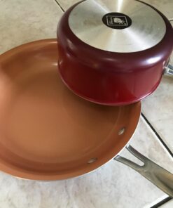 BulbHead Red Copper 10 PC Copper-Infused Ceramic Non-Stick Cookware Set 30 71kByzBDfSL